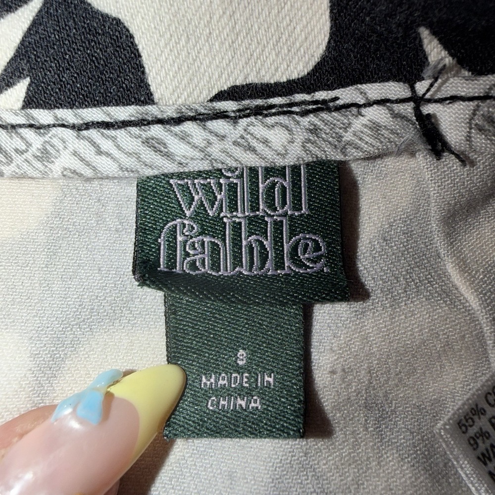 Wild Fable Y2K Retro Indie Skater Floral Hibiscus Edgy Casual Small Mini Skirt - Picture 2 of 7